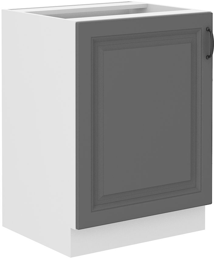 Apakšējais skapītis 60 cm Stillo balts/pelēks 60 D 1F BB