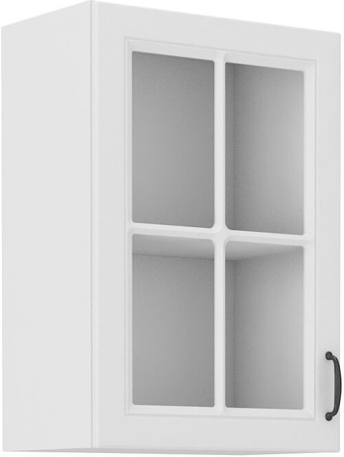 Sienas skapis 40 cm vitrīna Stillo balts 40 GS-72 1F