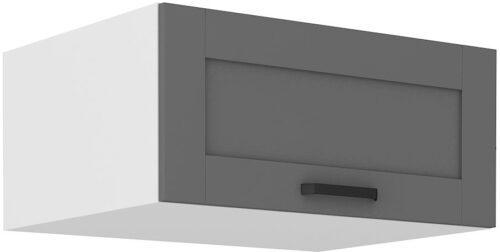 Zems, dziļš sienas skapis 80 cm Luna balts/pelēks 80 NAGU-36 1F