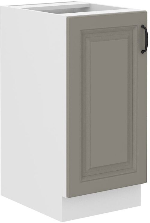 Apakšējais skapītis 40 cm Stillo balts/māla pelēks 40 D 1F BB