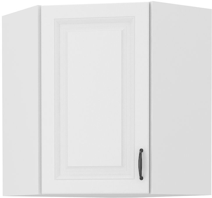 Augšējais stūra skapis 60 cm Stillo balts 60x60 GN-72 45 grādi 1F