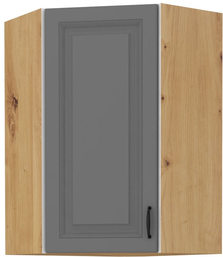 Augšējais stūra skapis 60 cm Stillo artisan/pelēks 60x60 GN-90 (45 grādi) 1F