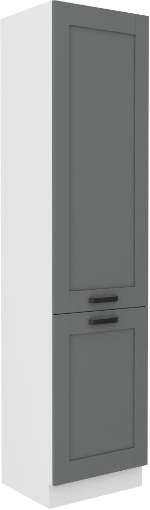 Luna balts/putekļaini pelēks 40 cm pieliekamais skapis ar plauktiem DK-210 2F