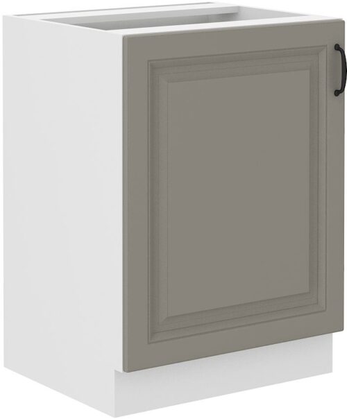 Apakšējais skapītis 60 cm Stillo balts/māla pelēks 60 D 1F BB
