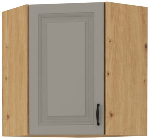 Augšējais stūra skapis 60 cm Stillo artisan/māla pelēks 60×60 GN-72 (45 grādi) 1F