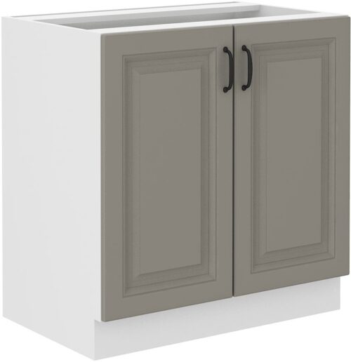 Apakšējais skapītis 80 cm Stillo balts/māla pelēks 80 D 2F BB