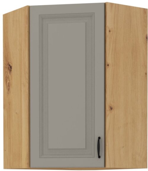 Augšējais stūra skapis 60 cm Stillo artisan/māla pelēks 60×60 GN-90 (45 grādi) 1F