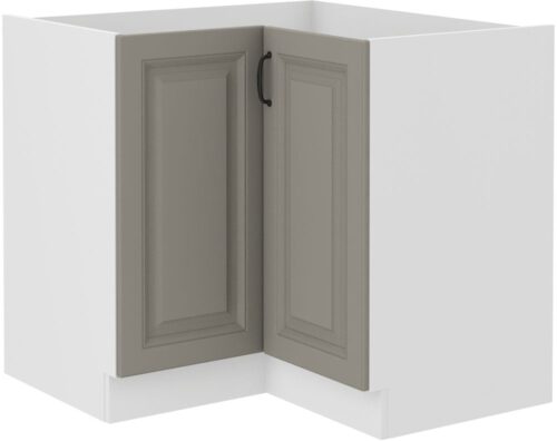 Stūra skapītis 90/90 cm Stillo balts/māla pelēks 90×90 ND 2F BB