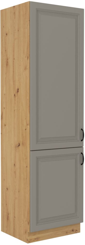 Stillo artisan/māla pelēks 60 LO-210 2F 60 cm kolonnu ledusskapja skapis