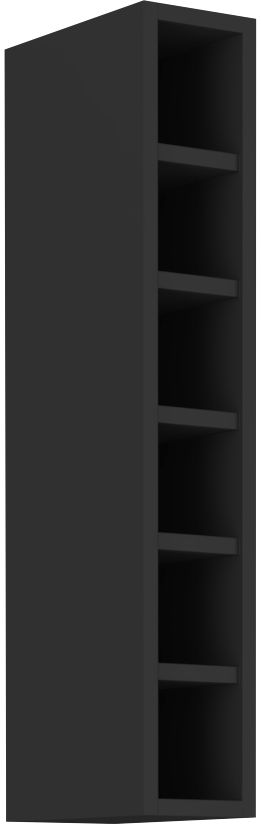 Atvērts augšējais plaukts 15 cm melns 15 GOTW-90