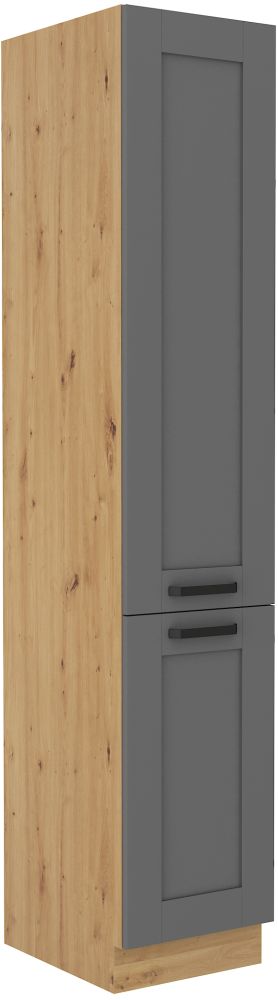 Luna artisan/dustgrey 40 DK-210 2F kolonnas skapis ar plauktiem, 40 cm, pieliekamais
