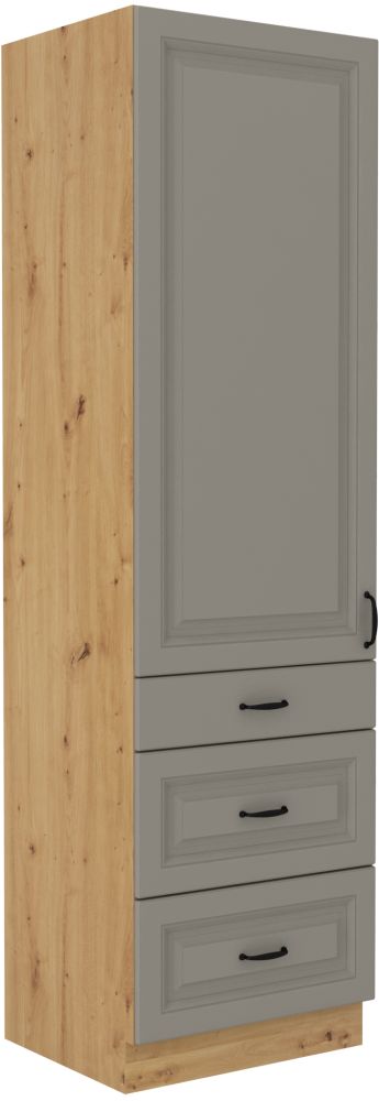 Stillo artisan/claygrey 60 DKS-210 3S 1F skapis ar atvilktnēm, 60 cm, pieliekamais
