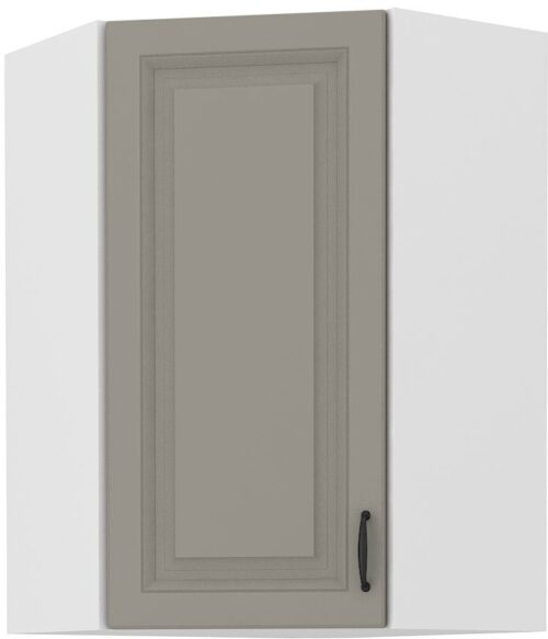 Augšējais stūra skapis 60 cm Stillo balts/pelēks 60×60 GN-90 45 grādi 1F