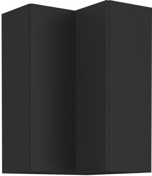 Augšējais stūra skapis 60 cm Sienas melns matēts 58×58 GN-90 2F 90 grādi