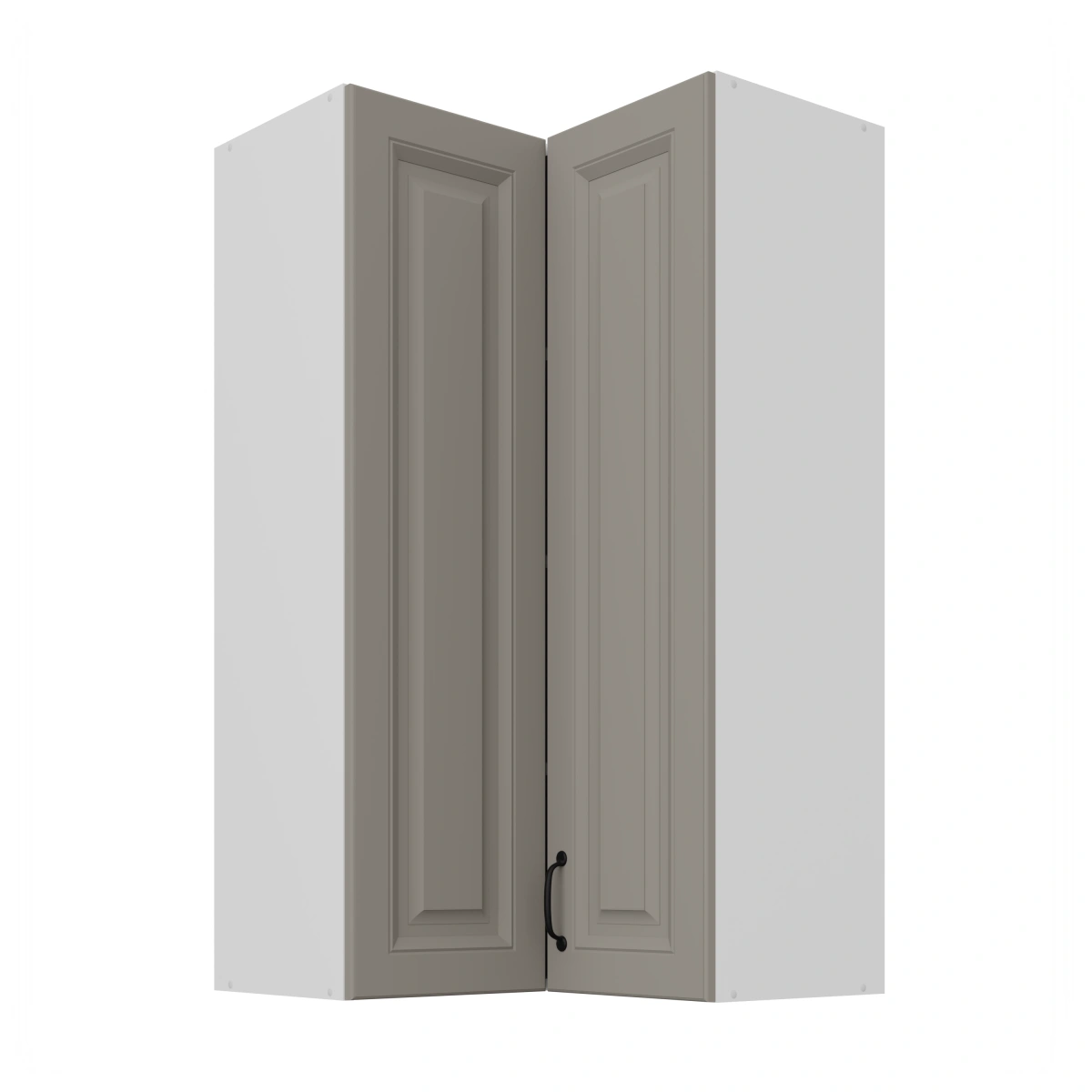 Augšējais stūra skapis 60 cm Stillo balts/māla pelēks 60x60 GN- 108 2F 90 grādi