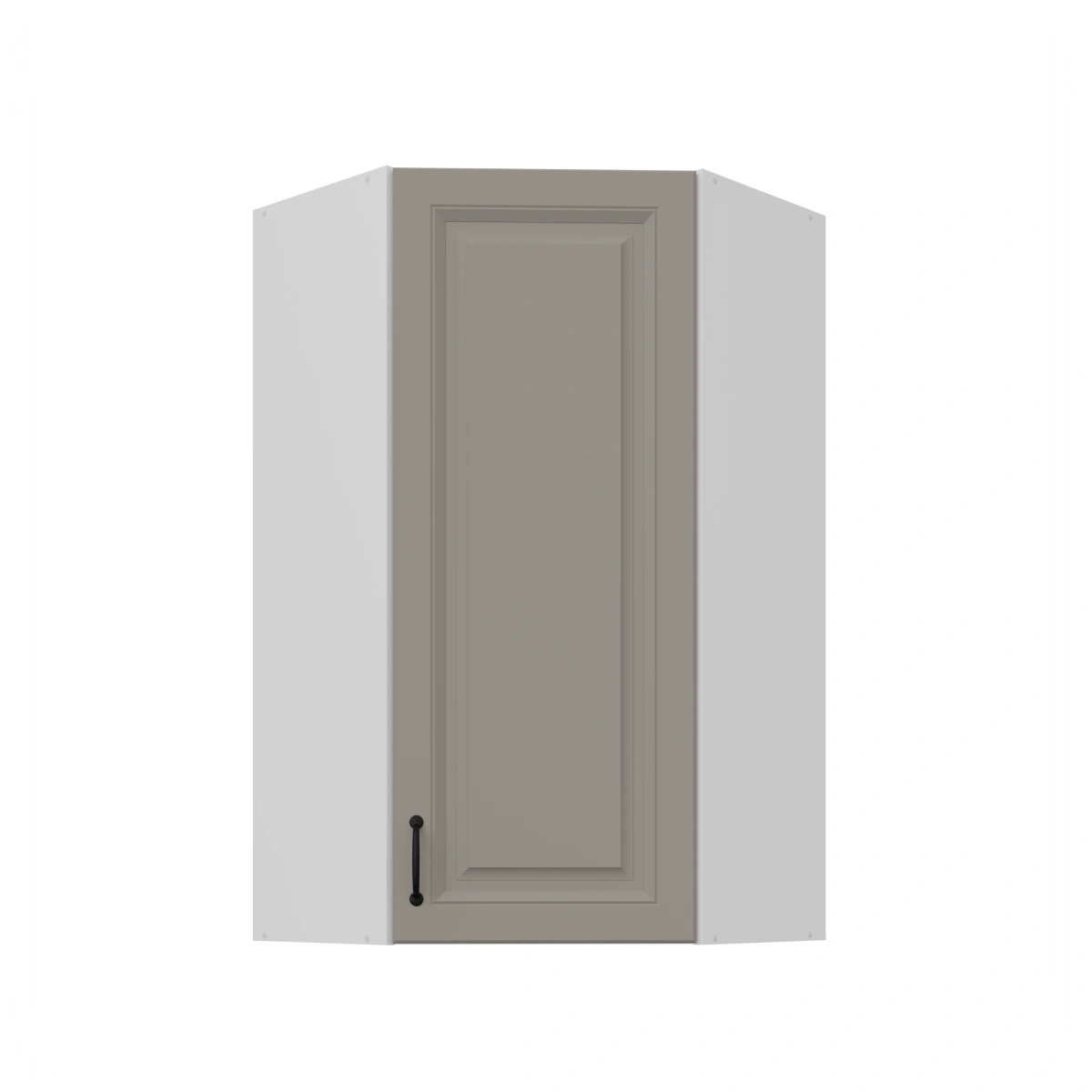 Augšējais stūra skapis 60 cm Stillo balts/māla pelēks 60x60 GN-108 45 grādi 1F