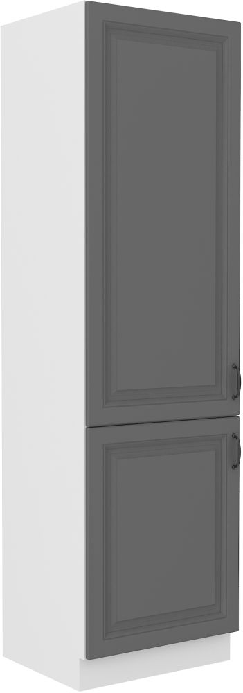 Stillo balts/pelēks 60 DK-210 2F kolonnas skapis ar plauktiem, 60 cm, pieliekamais