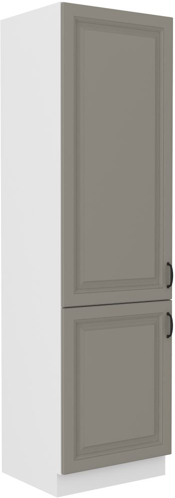Stillo 60 cm augsts ledusskapja skapis, balts/māla pelēks, 60 LO-210 2F