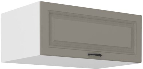 Zems, dziļš sienas skapis 80 cm Stillo balts/māla pelēks 80 NAGU-36 1F