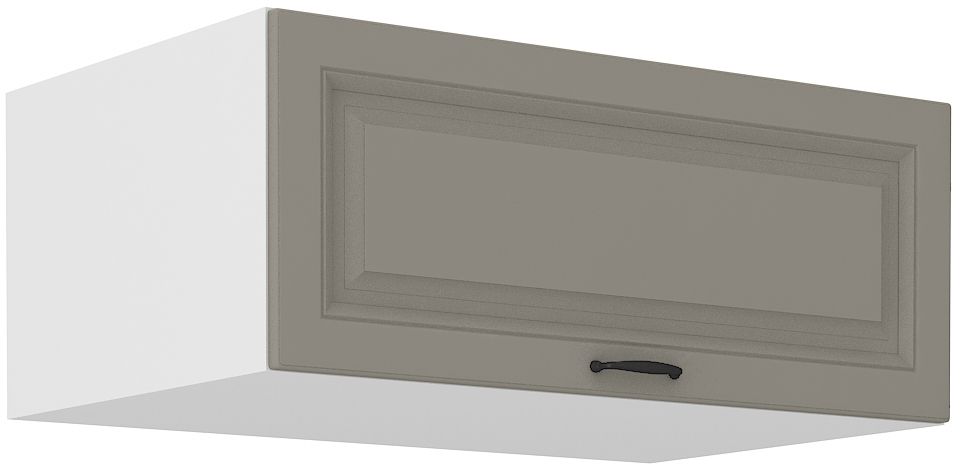Zems, dziļš sienas skapis 80 cm Stillo balts/māla pelēks 80 NAGU-36 1F