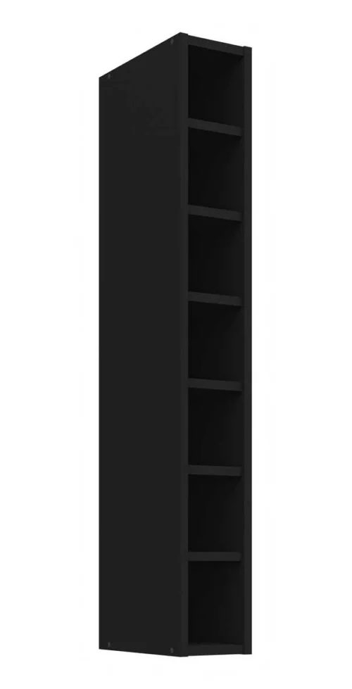 Atvērts plaukts augšpusē, 15 cm, melns, 15 GOTW-108