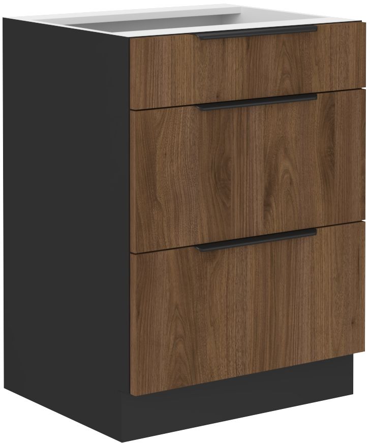 Apakšējais skapis 60 cm ar atvilktnēm Monza 60 D 3S BB