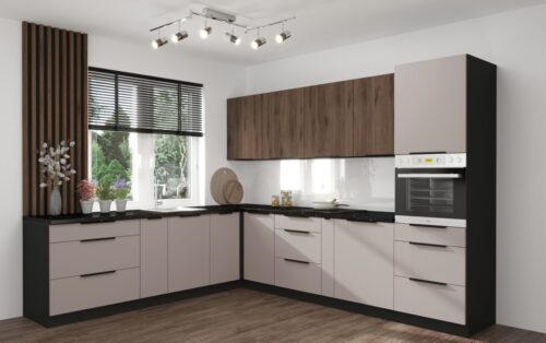 Arona + Monza virtuves komplekts, stūra virtuve 265×300 cm