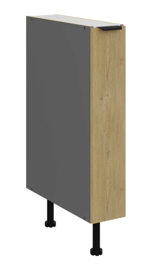 Apakšējais skapītis 15 cm cargo Cremona antracīta krāsā 15 D CARGO BB