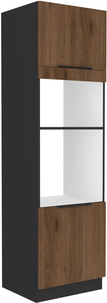 60 cm kolonnas skapis ar cepeškrāsni un mikroviļņu krāsni Monza 60 DPM-210 2F