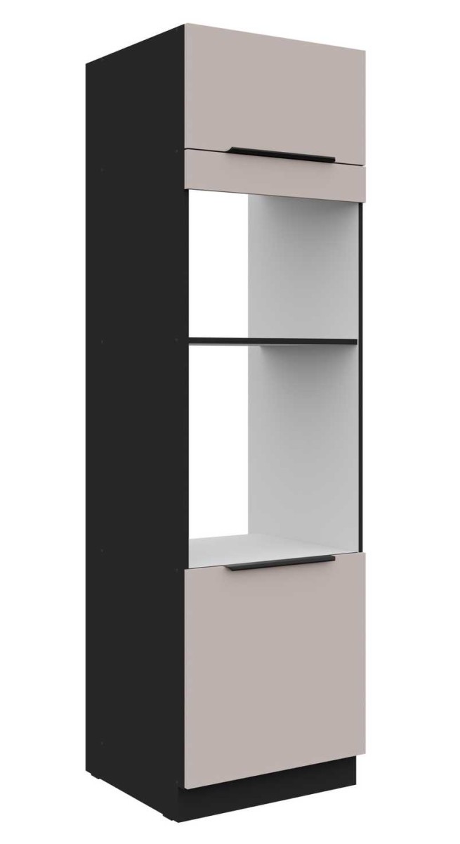 60 cm kolonnas skapis ar cepeškrāsni un mikroviļņu krāsni Arona 60 DPM-210 2F