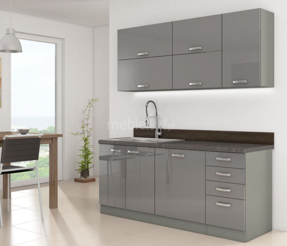 Stūra skapītis pelēks 105 ND 1F BB — 5 attēls