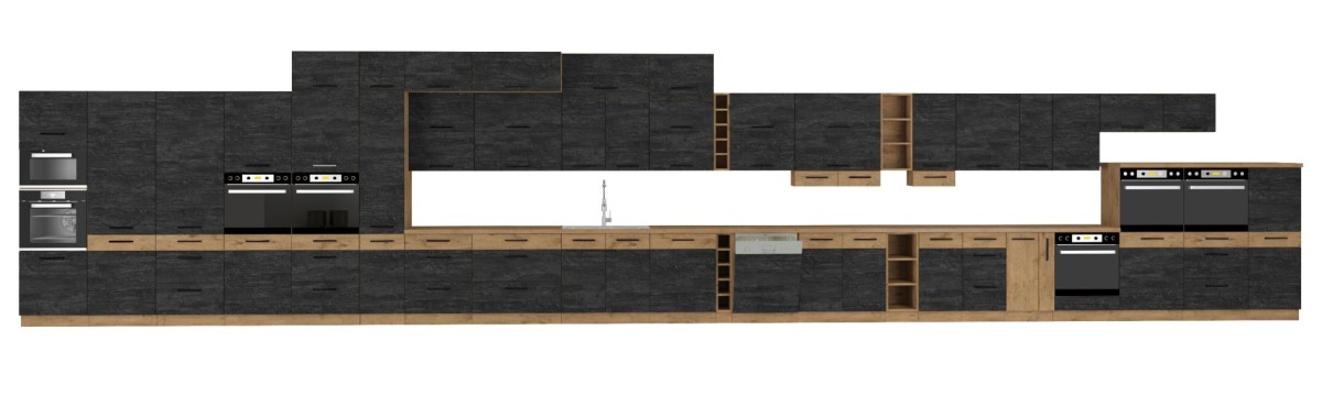 Vigo tumšs stūra virtuves mēbeļu komplekts 260-150 cm — изображение 7