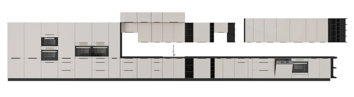 60 cm kolonnas skapis ar atvilktnēm Arona 60 DKS-210 3S1F — изображение 2