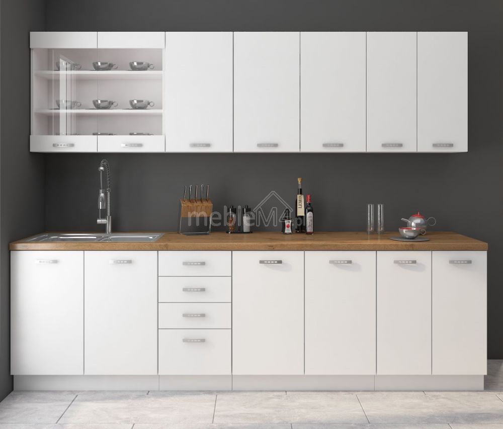 Apakšējais skapis ar atvilktnēm Eko White 60 D 3S BB — изображение 4