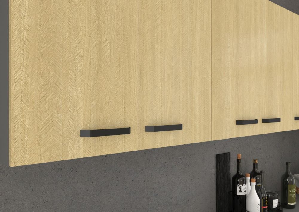 Virtuves mēbeļu komplekts 260 cm, skandināvu raksts, skujiņas raksts — 3 attēls