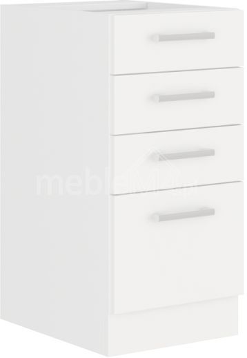 Apakšējais skapis ar atvilktnēm Eko White 40 D 4S BB