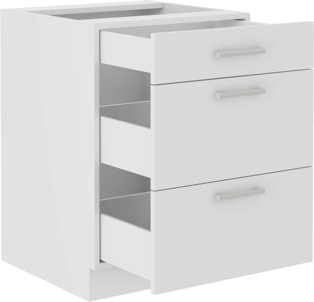 Apakšējais skapis ar atvilktnēm Eko White 60 D 3S BB — изображение 2