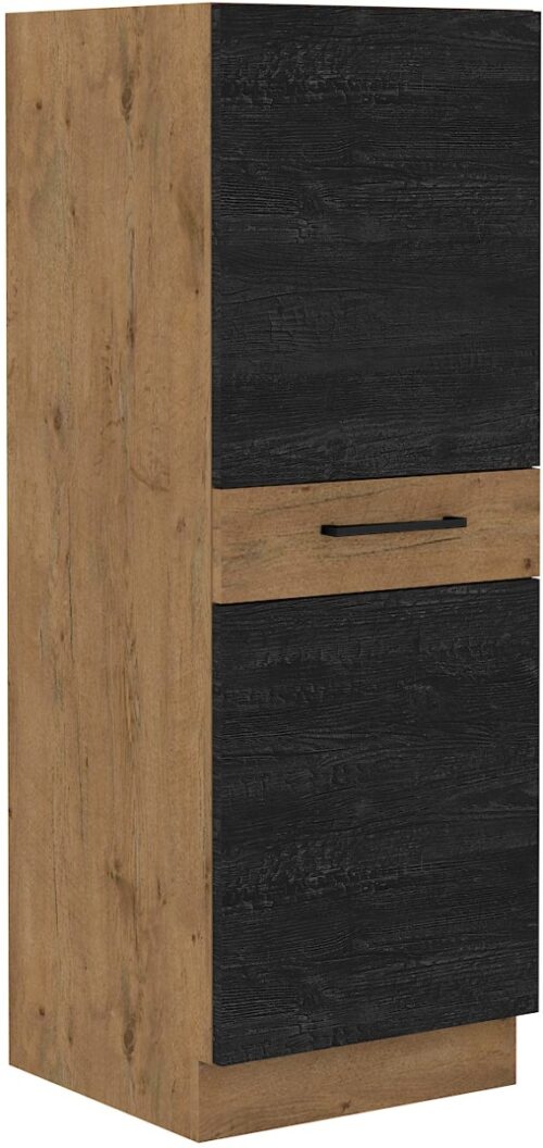 50 cm kolonnas skapis ar atvilktnēm 50 DK-145 1F(3S) BB Vigo Dark