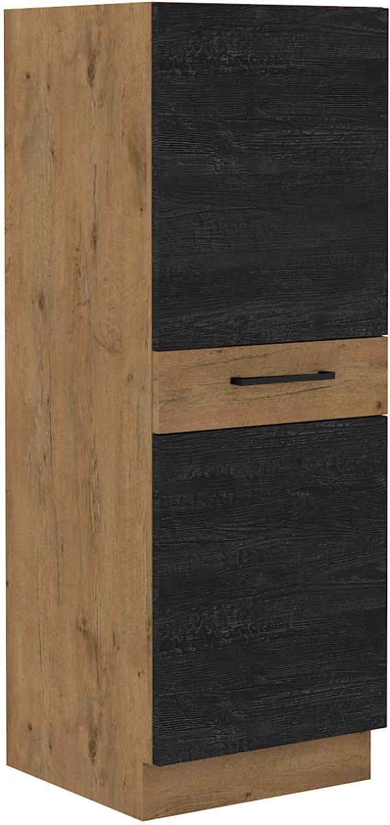 50 cm kolonnas skapis ar atvilktnēm 50 DK-145 1F(3S) BB Vigo Dark