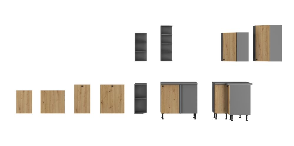60 cm kolonnas skapis ar iebūvētu ledusskapi Ava 60 LO 215 2F — изображение 6