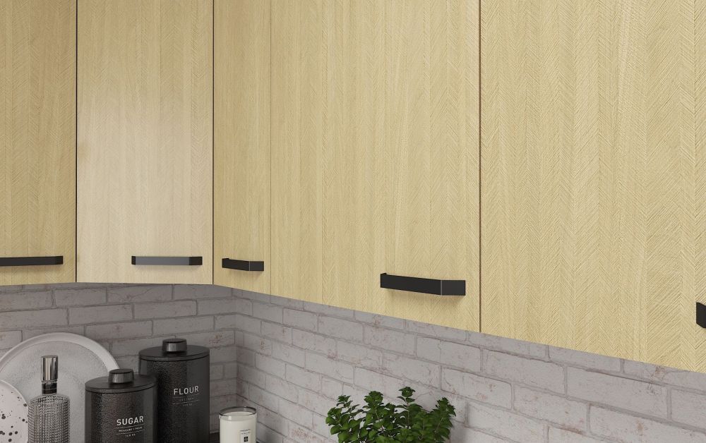 Virtuves mēbeļu komplekts 260 cm, skandināvu raksts, skujiņas raksts — 6 attēls