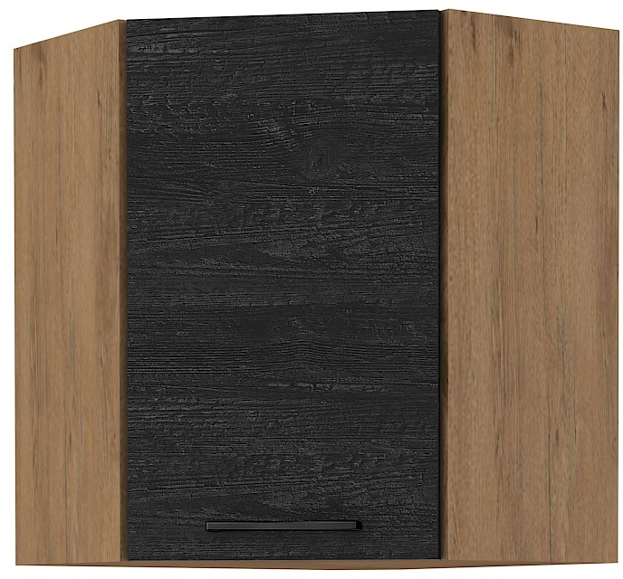 Sienas skapis 60/60 cm stūra 60x60 GN-72 45 grādi 1F Vigo Dark