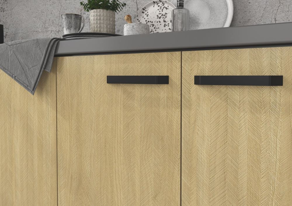 Virtuves mēbeļu komplekts 260 cm, skandināvu raksts, skujiņas raksts — 7 attēls