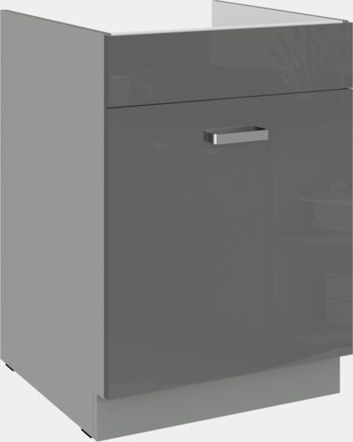 Apakšējais skapītis 60 cm, izlietnes atvilktne, pelēks, 60 ZL 1S BB, PREMIUM BOX