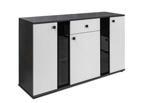 Salsa MDF kumode, balta/audums – IZPĀRDOŠANA