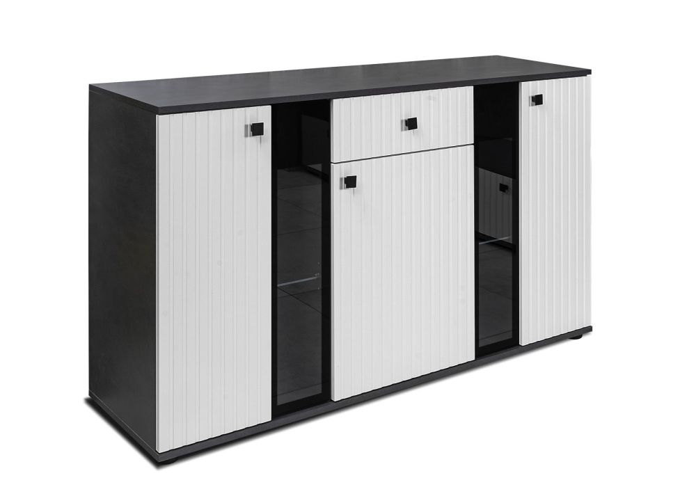 Salsa MDF kumode, balta/audums - IZPĀRDOŠANA
