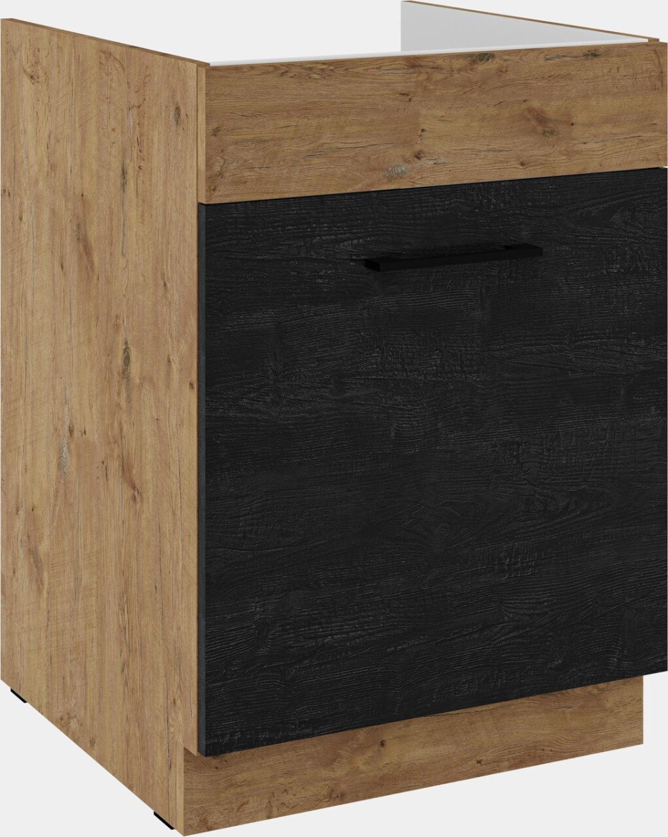 Apakšējais skapītis 60 cm izlietnes atvilktnei Vigo Dark 60 ZL 1S BB PREMIUM BOX