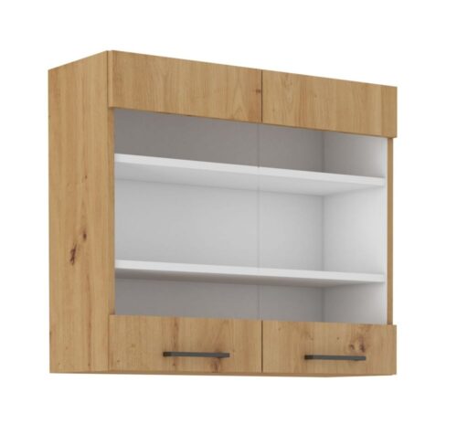 Sienas skapis 80 cm vitrīna Modena 80 GS-72 2F