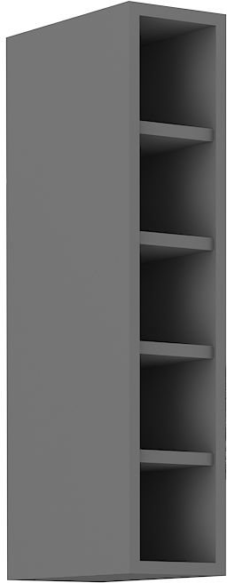 Atvērts augšējais plaukts 15 cm antracīta krāsā 15 GOTW-72