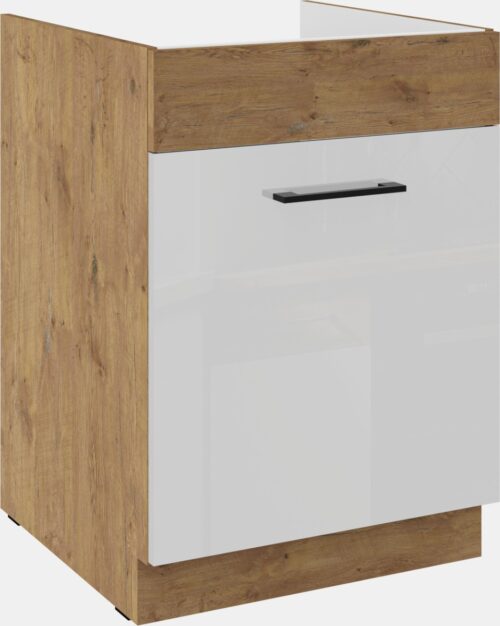 Apakšējais skapītis 60 cm izlietnes atvilktnei Vigo balts spīdīgs 60 ZL 1S BB PREMIUM BOX